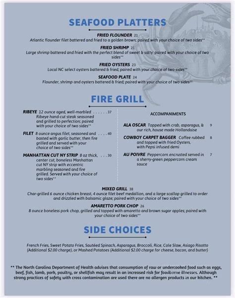 saltwater grill swansboro menu  Similar restaurants in your area